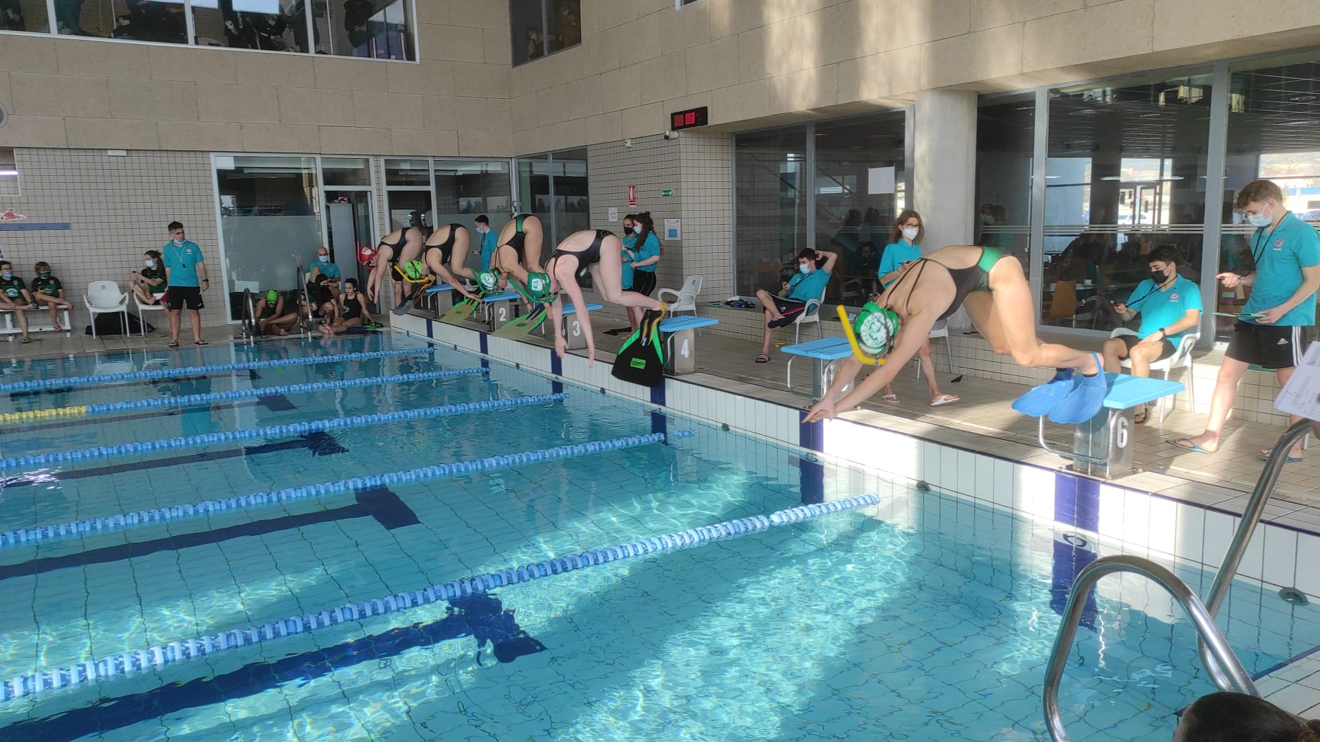 Celebrada la 2ª jornada de los Juegos Deportivos de Navarra de natación con aletas